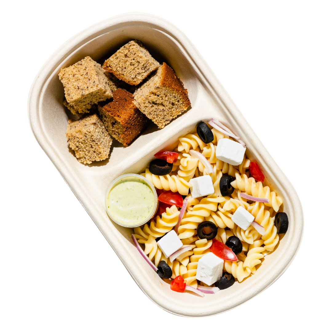 Fusilli Salad with Banana Cake with Acai Superfruit Bento | 1 pax