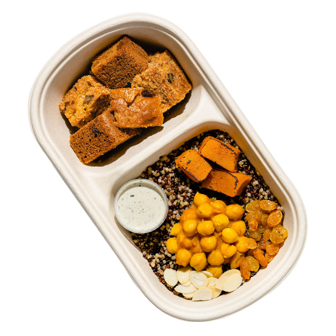 Quinoa Chickpea Salad with Carrot Cake Bento | 1 pax