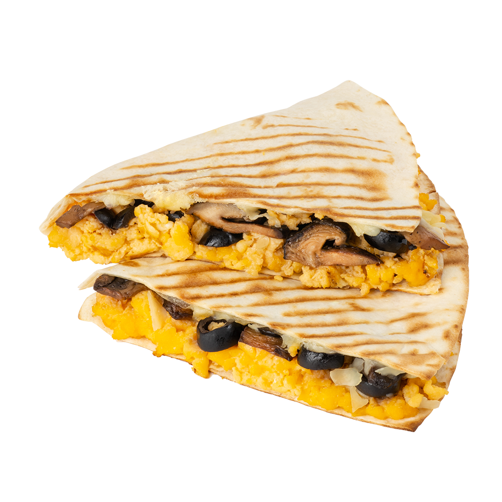 Mushroom Olive Quesadilla