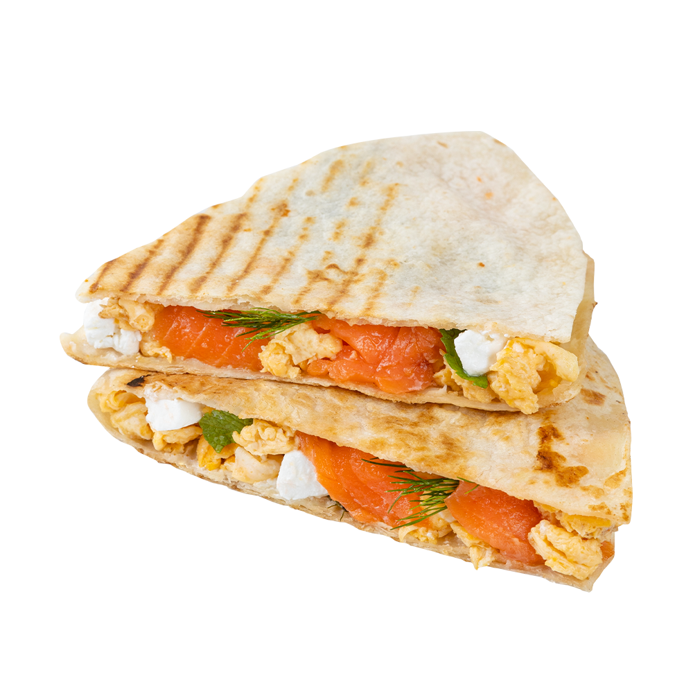 Smoked Salmon with Fresh Herbs Quesadilla